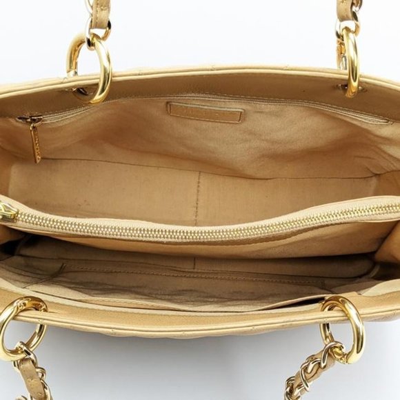 SOLD Chanel Beige Tan Grand Shopping Tote GST - Picture 4 of 8